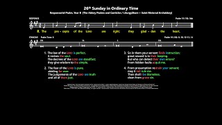 26th Sunday in Ordinary Time Responsorial Psalm Year B APC  Meinrad [upl. by Aziza]