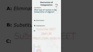 NEET Chemistry hydrocarbons  Halogenation of Alkanes [upl. by Eile168]