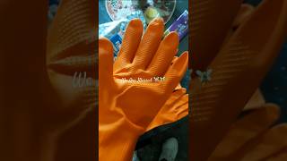 Rubber Hand Gloves For Cleaning 🤵‍♀️ shorts amazon amazonproducts review unboxing [upl. by Ollehto]