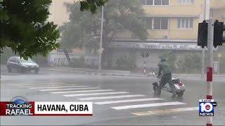 Rafael makes landfall in Cuba as Cat 3 hurricane [upl. by Azyl886]