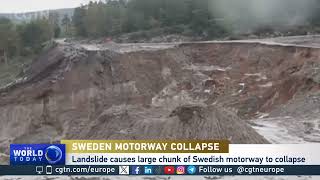 Motorway collapses in Sweden [upl. by Noam]