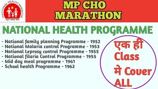 MP CHO 2024 MARATHON  IMP NATIONAL HEALTH PROGRAMME In Sequence  mp cho esic dsssb imp questions [upl. by Prader457]