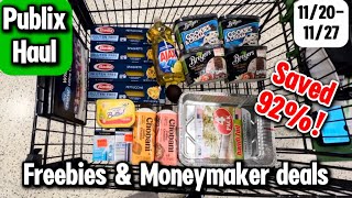 Publix Haul 11201127  SAVED 92 Freebies amp Moneymaker deals [upl. by Uranie]