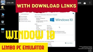 How to run window 10 in limbo emulator  💯 real no fake  Download Links are also here [upl. by Llecrep]