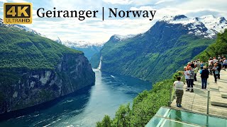 Geiranger Norway 4K Walking Tour June 2023  UNESCO World Heritage Geirangerfjord [upl. by Nilyaj436]