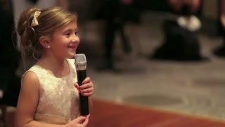 6YearOld Flower Girl Surprises Bride and Groom with Adorable Performance [upl. by Yehudit]