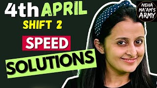 4th APRIL SHIFT 2 JEE APRIL 2024 PAPER SOLVING  SPEED SOLUTIONS  JEE MATHS  NEHA MAM jee2024 [upl. by Llennoc]