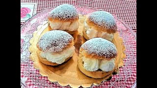 BRIOCHE SOFFICI CON PANNA MONTATA  FACILISSIME E BUONISSIME  SENZA IMPASTARE [upl. by Fricke]