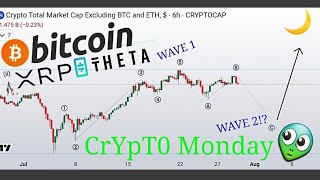 Crypto Monday correctionWAVE 2  Bitcoin THETA XRP QNT TOTAL3 XMR TFUELAda [upl. by Kloman11]