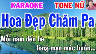 Karaoke Hoa Đẹp Chăm Pa Tone Nữ Nhạc Sống gia huy karaoke [upl. by Akissej]