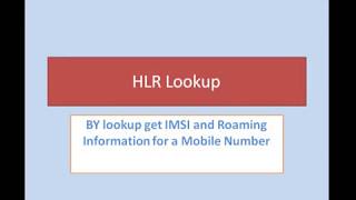 HLR Lookup  what is hlr lookup with call flow [upl. by Enomes701]