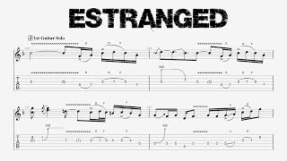 Guns N Roses  ESTRANGED  Guitar Solos Tutorial Tab  Sheet Music [upl. by Myers765]