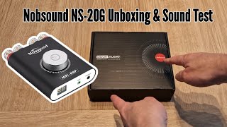 Nobsound NS20G HiFi Amplifier  Unboxing and sound test [upl. by Dnar]