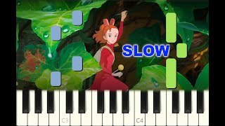 SLOW EASY piano tutorial quotARRIETTYS SONGquot for Beginners Ghibli movie with free sheet music [upl. by Karla49]