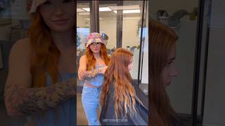 Red Hair to Blonde transformation hair hairstylist blondehair haircut [upl. by Yuma209]