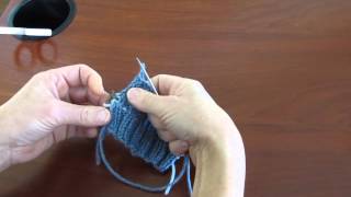 Grafting knitted 2X2 ribbing using duplicate stitch method Part 2 [upl. by Ahseiat541]