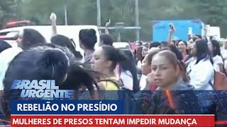 Mulheres tentam impedir transferência de presos envolvidos em rebelião em SP  Brasil Urgente [upl. by Osher]