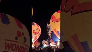 balloonfiesta balloon race hotairballoonadventure nightview [upl. by Carpio]