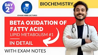 beta oxidation of fatty acid biochemistry  fatty acid oxidation pathway  fatty acid metabolism [upl. by Ulberto981]