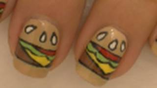 Cheeseburger Nail Art [upl. by Gniw]