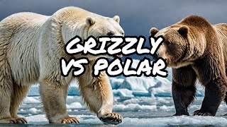 Polar Bear vs Grizzly Bear Showdown [upl. by Cirillo]