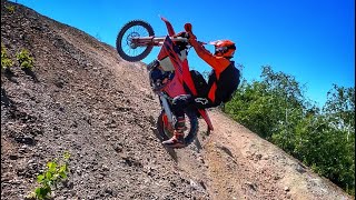 Mini Erzberg  Ktm EXC 300 TBI vs Rieju MR 300 [upl. by Sivatnod]