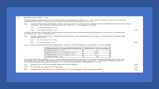 AI SL Paper 2 Problem 4 TZ1 May 2021Normal distribution expected value X2 test [upl. by Alimat]