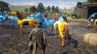 Red dead redemption 2  New Custom Horses  Best Horse Tamer  John Marston [upl. by Hedwiga135]