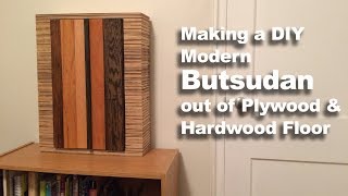 Making a DIY Modern Butsudan from Plywood amp Hardwood floor [upl. by Dlanger]