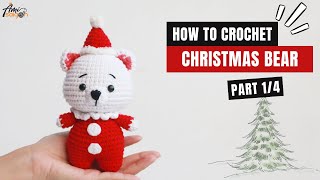 420  Amigurumi Bear with Winter Hat 14  How To Crochet Christmas Amigurumi  AmiSaigon​ [upl. by Auqinihs]