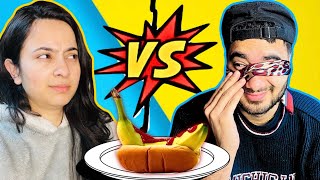 BLINDFOLD WEIRD FOOD CHALLENGE with my BROTHER 😆 [upl. by Aigneis]