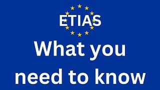 ETIAS what you need to know [upl. by Akeemahs]