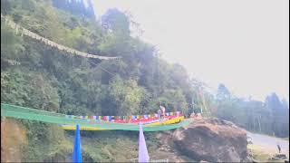 Heres a polished versionquotFirsttime ziplining at Lhasa Falls Gangtok [upl. by Buatti574]