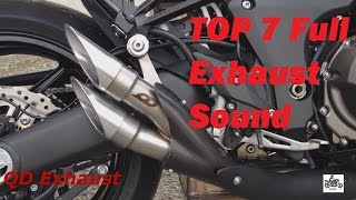 Top 7 Full Exhaust Sound Kawasaki Z1000  QD Exhaust Akrapovic Austin Racing Yoshimura [upl. by Anthe]