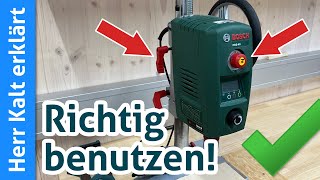 Tischbohrmaschine Bosch PBD 40 richtig bedienen [upl. by Lucretia]