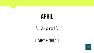 How To Pronounce April  Meaning  Pronunciation [upl. by Head]