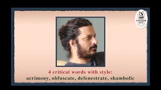 4 critical English words acrimony obfuscate defenestrate shambolic [upl. by Aicilyhp]