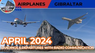 1 Hour Planes at Gibraltar April 2024 Multiple Angles [upl. by Niahs]