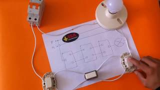 Cómo encender y apagar lámparas de tres lugares diferentes [upl. by Dam]