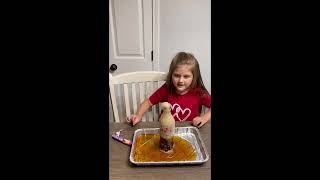 Addi’s World  Mentos and Diet Coke Volcano Experiment [upl. by Afira]