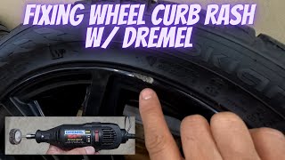 BMW M240i wheel curb rash repair w gloss black finish Amazing Result [upl. by Tomaso602]