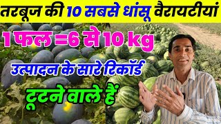 तरबूज की सबसे धांसू Top 10 वैरायटीयां  Watermelon seeds variety  tarbuj seeds varieties [upl. by Nomrej]