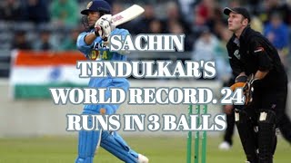 Sachin Tendulkars World Record 24 Runs in 3 Balls shorts shorts feed viral sachin Tendulkar [upl. by Ilise]