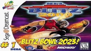 Dreamcast NFL Blitz 2000 Blitzbowl 2023 First Half  YoVideogames [upl. by Annaerda]