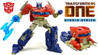 Transformers Studio Series 112 TF ONE Deluxe Class OPTIMUS PRIME Review [upl. by Loar]