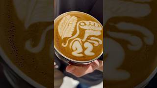 Baby Dynasore 🦖🦖🦖🦖 latteeart coffeeart coffee latteartbasic coffeelatteart latteart [upl. by Sehguh]