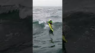 Paddling in Tide 🤟 onlineseakayaking surf anglesey practicepracticepractice [upl. by Booth]