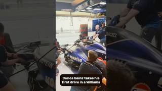 Carlos Sainz takes hisfirst drive in a Williams F1 [upl. by Notsle286]