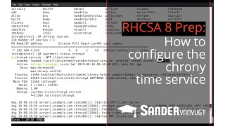 Configuring and understanding chrony time service  RHCSA 8 Prep by Sander van Vugt [upl. by Darken]