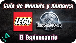 LEGO Jurassic World  Guía de Minikits y Ámbares  Nivel 12  El Espinosaurio [upl. by Atalayah]